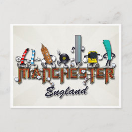 Postal Personajes de Manchester