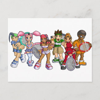 Postal Personajes De Tenis De Anime