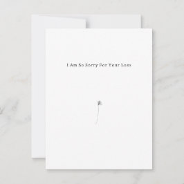 Postal Personalised Grief Mourning Sorry For Your Loss.