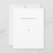 Personalised Grief Mourning Sorry For Your Loss.