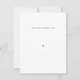 Postal Personalised Grief Mourning Sorry For Your Loss.