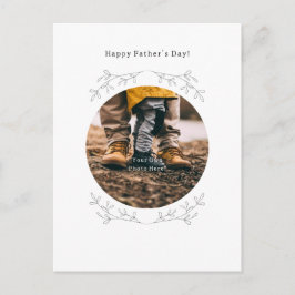 Postal Personalised Photo Happy Father's Day Card.