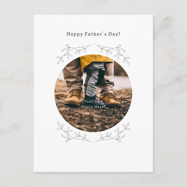 Postal Personalised Photo Happy Father's Day Card. (Anverso)