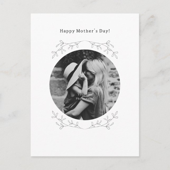 Postal Personalised Photo Happy Mother's Day Card. (Anverso)