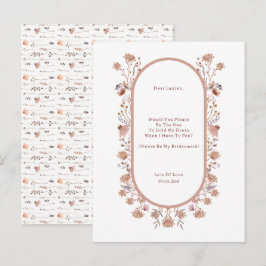 Postal Personalised Wedding Be My Bridesmaid Invitation.