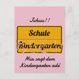 Postal personalisierbar Einschulung mit Schultasche