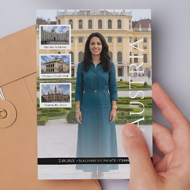 Postal Personalisierte Reiseerinnerung Österreich (Capture your Austrian adventure in a postcard made uniquely for you.)