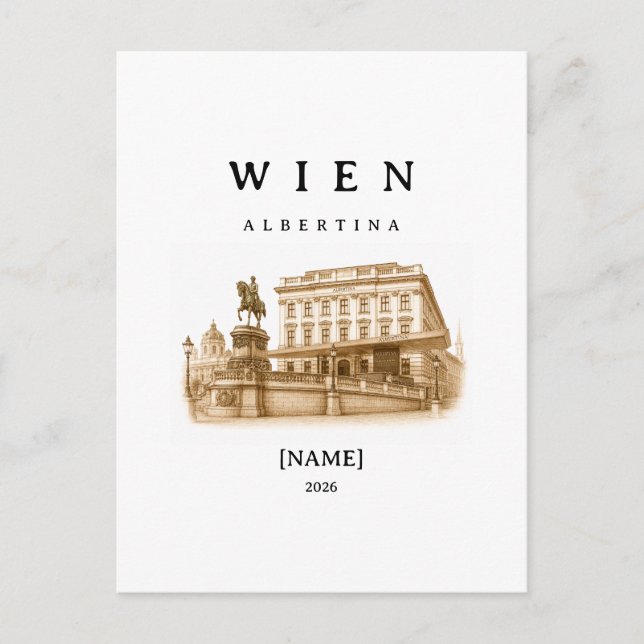 Postal Personalisierte Wien Albertina | Name & Jahr (Anverso)
