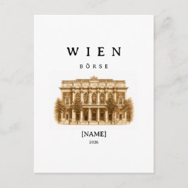 Postal Personalisierte Wien Börse | Name & Jahr