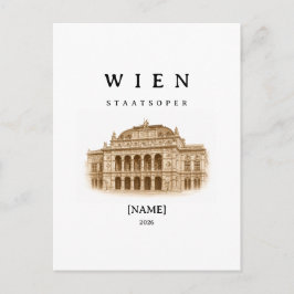 Postal Personalisierte Wien Staatsoper | Name & Jahr
