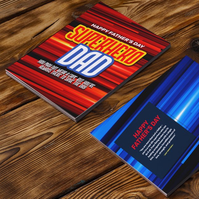 Postal Personaliza a SuperHero Dad (Subido por el creador)