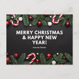 Postal Personaliza Feliz Navidad y Feliz Año Nuevo