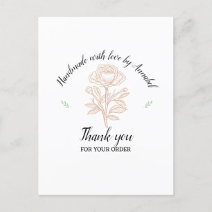 Postal Personaliza "hecho a mano con amor"