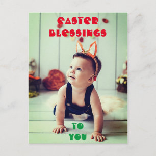 Postal Personaliza Nombre BENDICIONES DE PASCUA Saludos