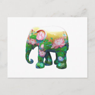 Postal Personaliza Safari de Animales Flores de la Jungla