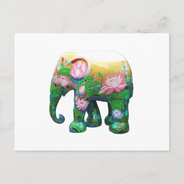 Postal Personaliza Safari de Animales Flores de la Jungla (Anverso)