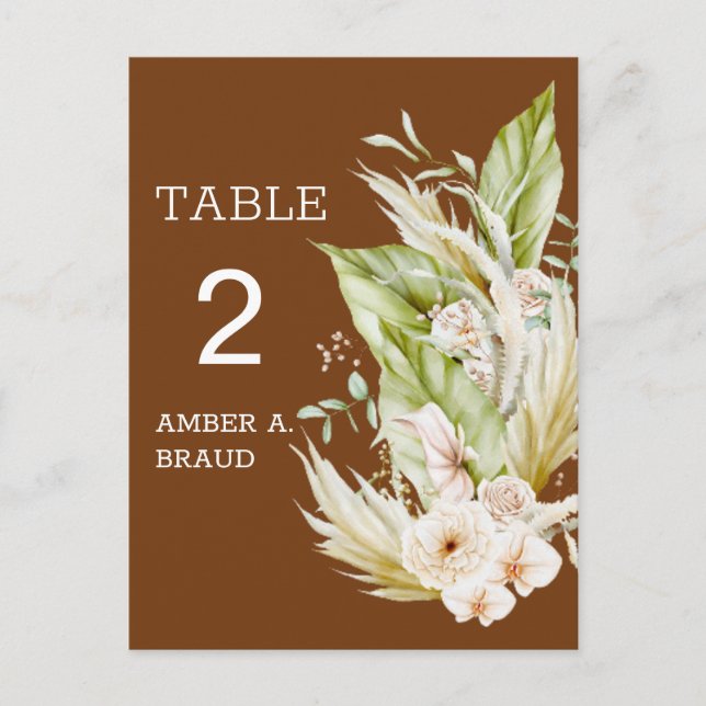 Postal Personalizable acuarela Pampas Poster (Anverso)