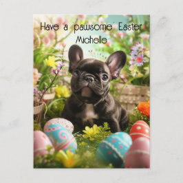 Postal Personalizable 🐶 Alegría de Pascua con amigos fur