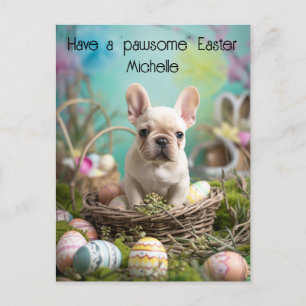 Postal Personalizable 🐶 Alegría de Pascua con amigos fur