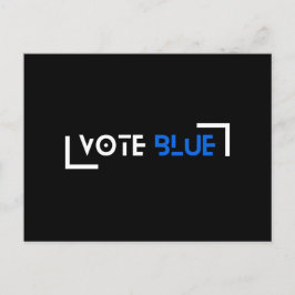 Postal Personalizable azul de voto