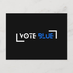 Postal Personalizable azul de voto