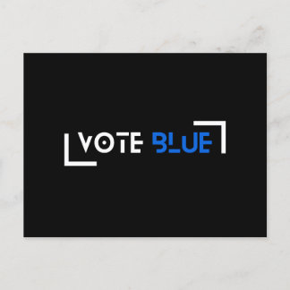 Postal Personalizable azul de voto