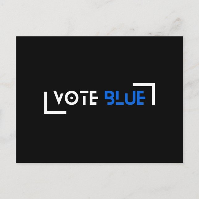 Postal Personalizable azul de voto (Anverso)