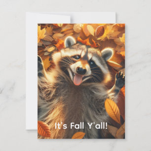 Postal Personalizable Cae Silly Raccoon