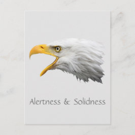 Postal Personalizable de alerta y solidez del águila calv