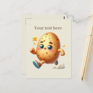 Postal Personalizable de amantes de la patata