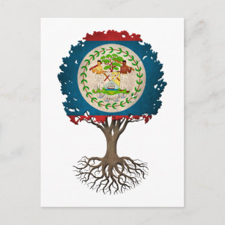 Postal Personalizable de árbol de la vida de la bandera d