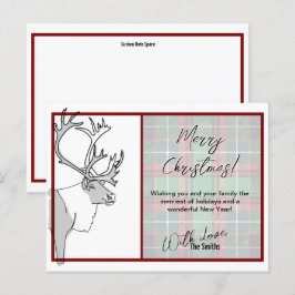 Postal Personalizable de ensueño navideño de renos