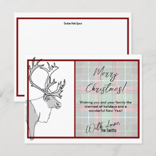 Postal Personalizable de ensueño navideño de renos
