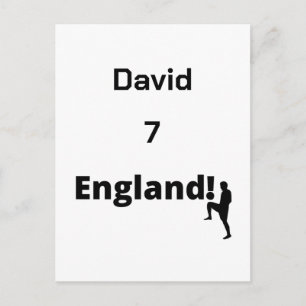 Postal Personalizable de jugador de fútbol de Inglaterra