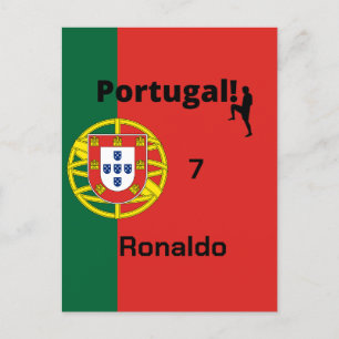 Postal Personalizable de jugador de fútbol de Portugal