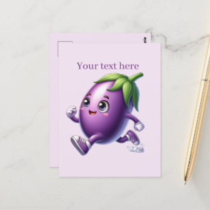 Postal Personalizable de los amantes de las berenjenas