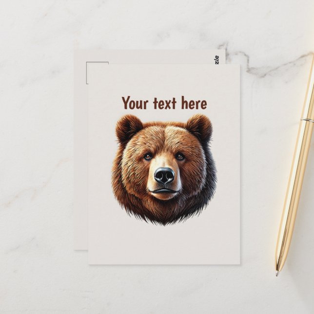 Postal Personalizable de los amantes del oso dulce (Anverso/Reverso In Situ)