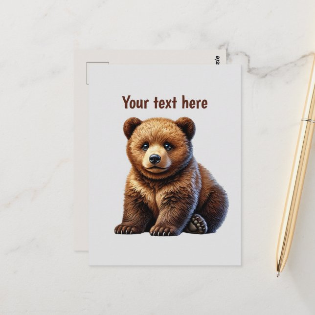 Postal Personalizable de los amantes del oso dulce (Anverso/Reverso In Situ)