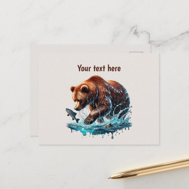 Postal Personalizable de los amantes del oso dulce (Anverso/Reverso In Situ)