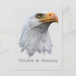 Postal Personalizable de sabiduría y honestidad del águil