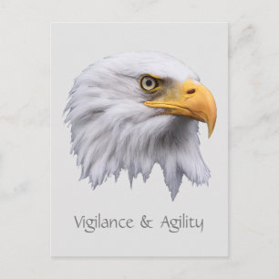 Postal Personalizable de vigilancia y agilidad del águila