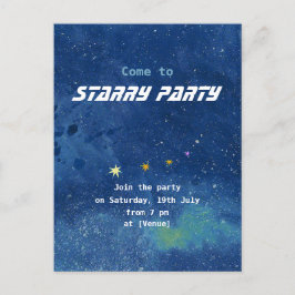 Postal Personalizable del Ilustracion Starry Sky