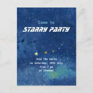 Postal Personalizable del Ilustracion Starry Sky