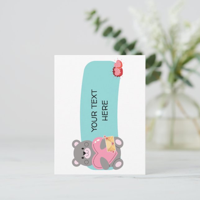 POSTAL PERSONALIZABLE DEL OSO (Anverso de pie)