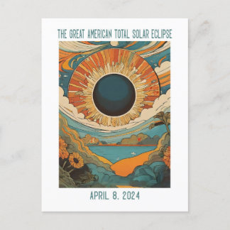 POSTAL PERSONALIZABLE: ECLIPSE SOBRE EL LAGO