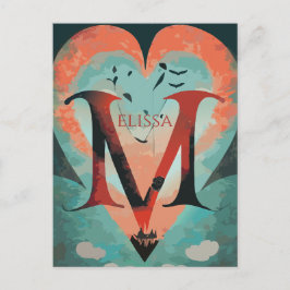 Postal Personalizable Fantasy Heart