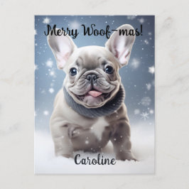 Postal Personalizable Frenchie Frosty Bliss