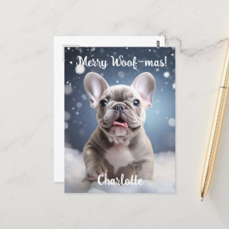 Postal Personalizable Frenchie Frosty Bliss