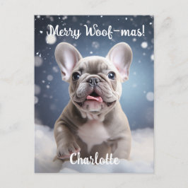 Postal Personalizable Frenchie Frosty Bliss