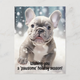 Postal Personalizable Joyful 🐶 Frenchie Wonderland